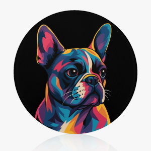 Planche à découper en verre trempé – Pop Art noir ou bleu