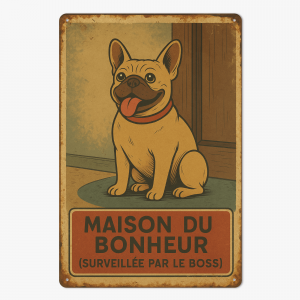 Plaque métal - Maison du bonheur