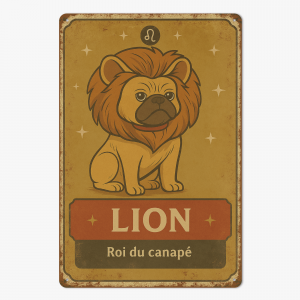 Plaque métal - Lion