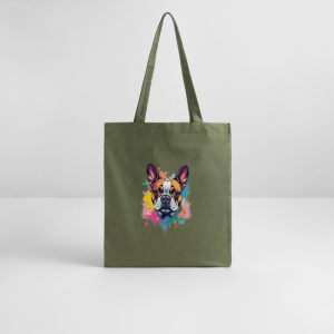 Tote bag bio Bouledogue coloré