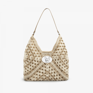 Sac crochet - blanc - tête boubou