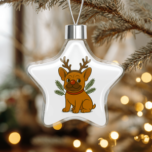 Boule de Noël forme étoile - Renne