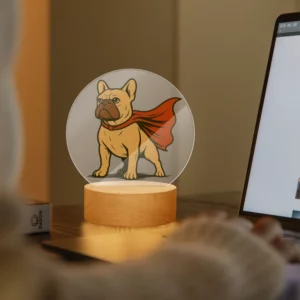 Lampe/Veilleuse - Bouledogue super-héros