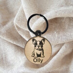 Porte-clé bouledogue personnalisé