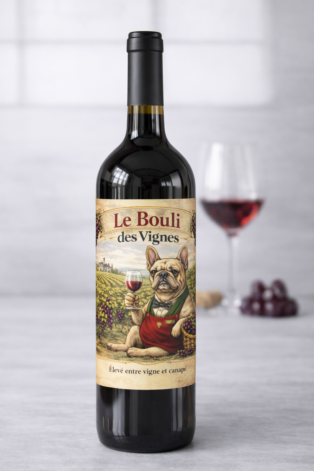 Étiquette de bouteille de vin – Le bouli des vignes