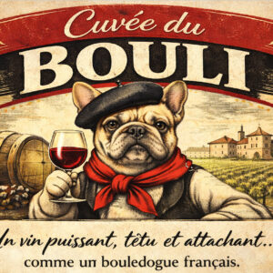 Étiquette de bouteille de vin – Cuvée du bouli