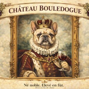 Étiquette de bouteille de vin – Château bouledogue