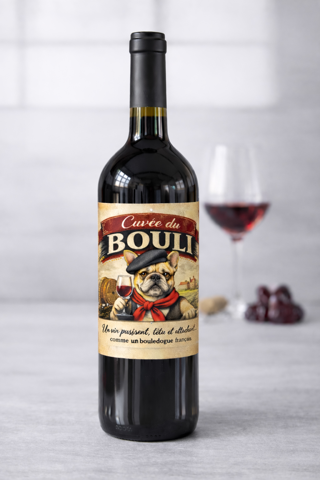 Étiquette de bouteille de vin – Cuvée du bouli