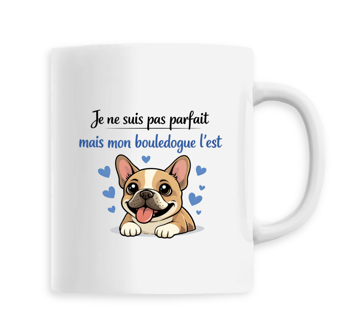 Mug « Je ne suis pas parfait mais mon bouledogue l&rsquo;est »