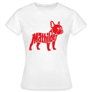 T-shirt Femme prénom rouge