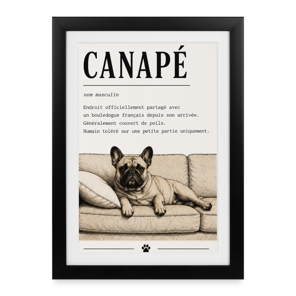 Affiche définition — CANAPÉ