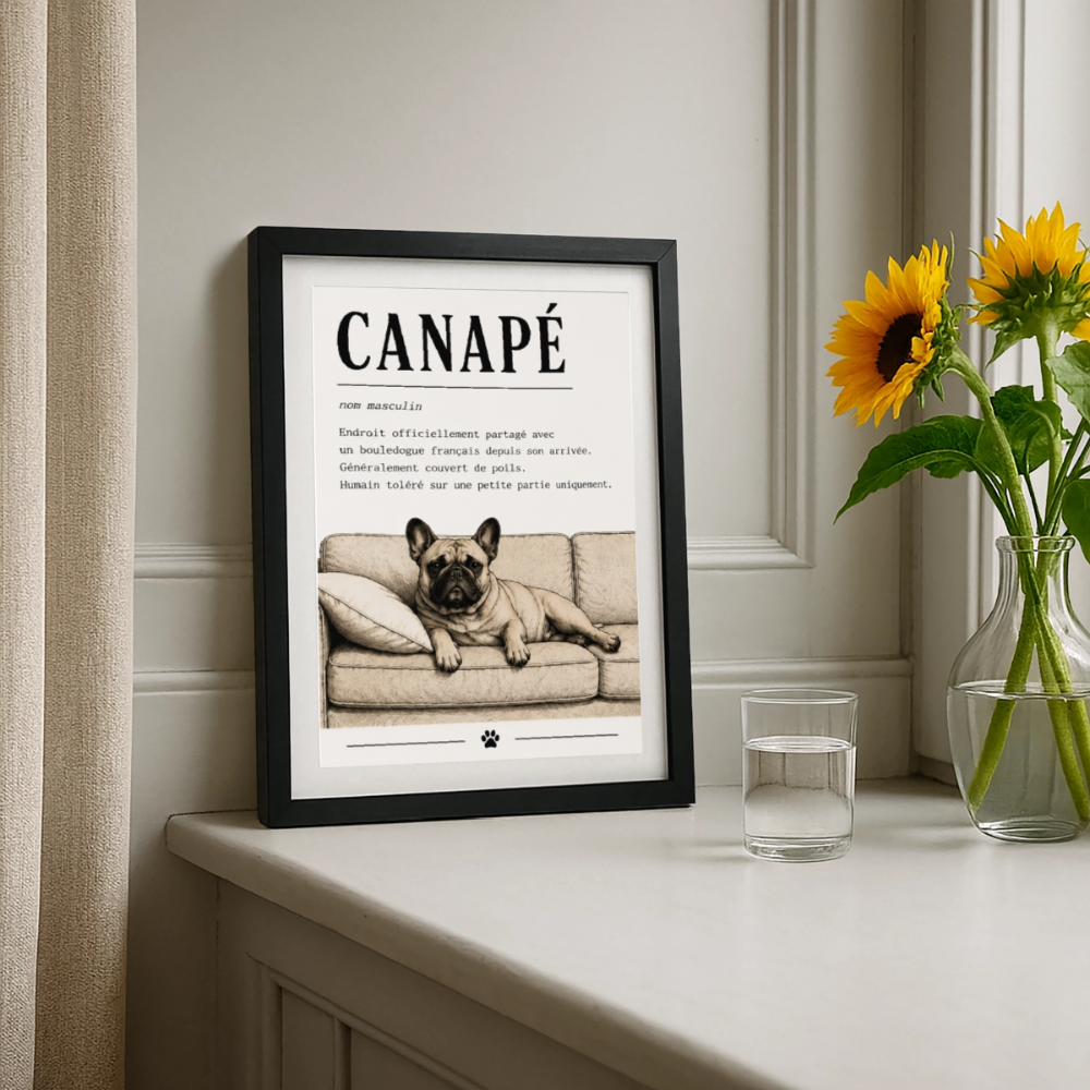 Affiche définition — CANAPÉ