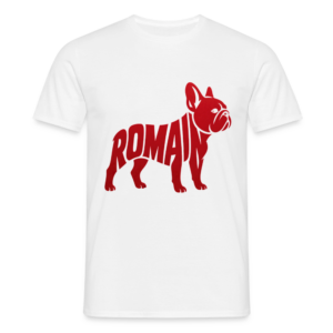 T-shirt Homme prénom rouge