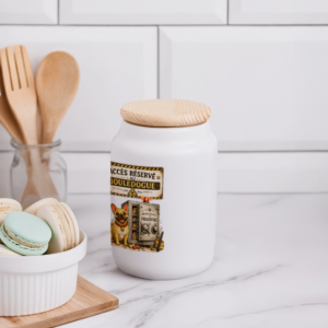 Boîte à biscuits avec couvercle en bois
