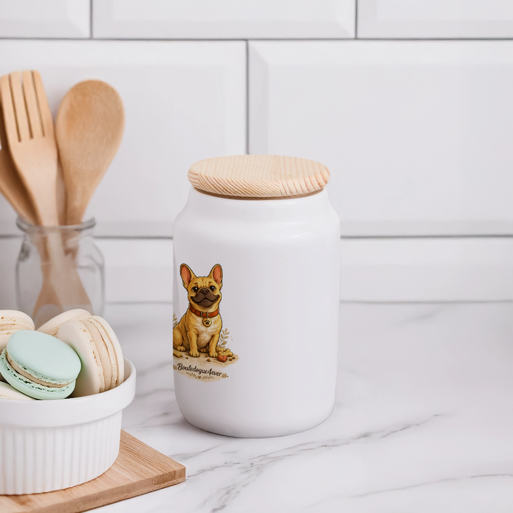 Boîte à biscuits avec couvercle en bois