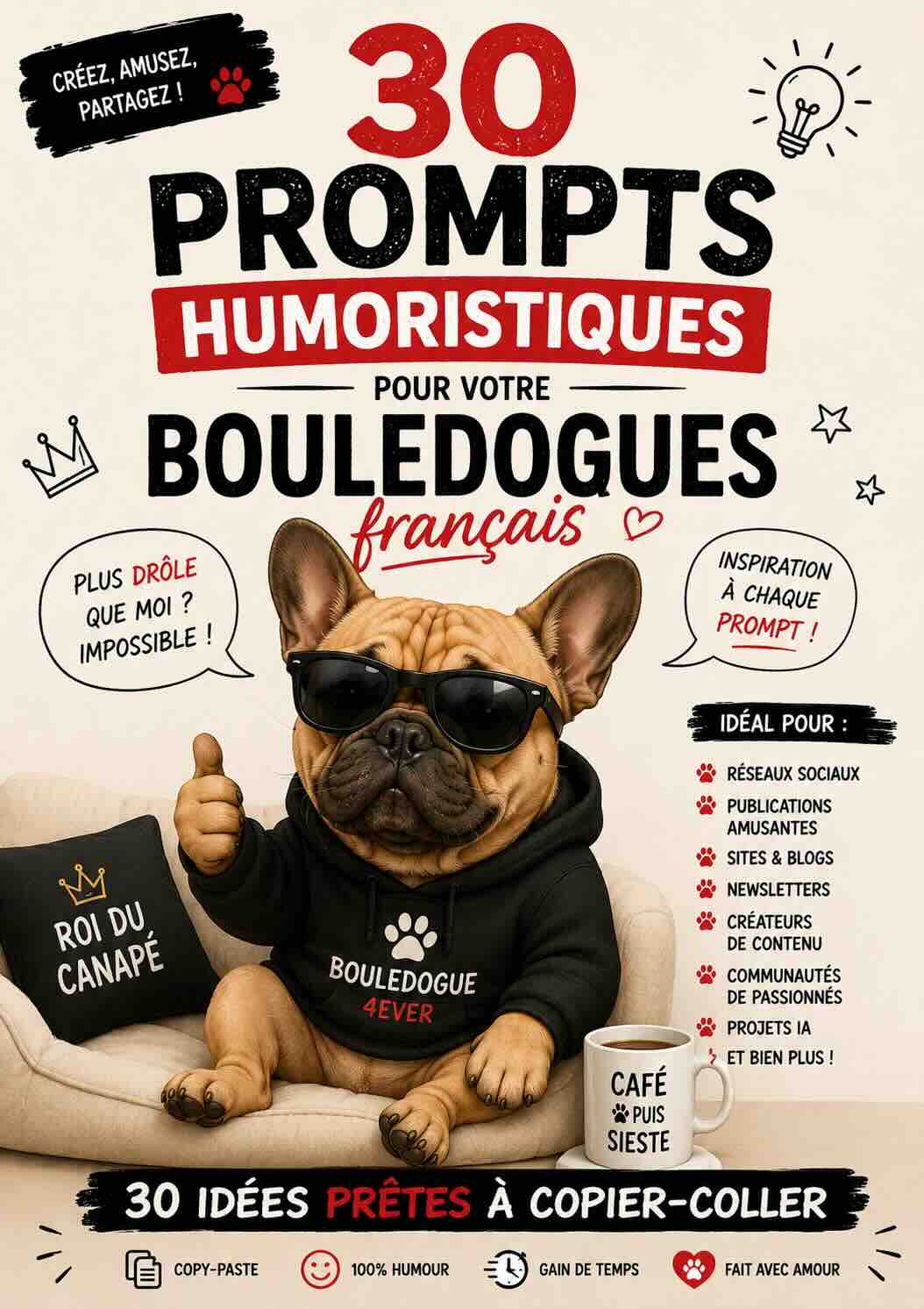 30 prompts pour transformer votre bouledogue en véritable star !