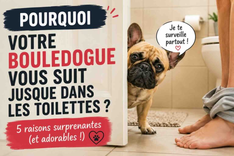 Pourquoi votre bouledogue vous suit jusque dans les toilettes ?