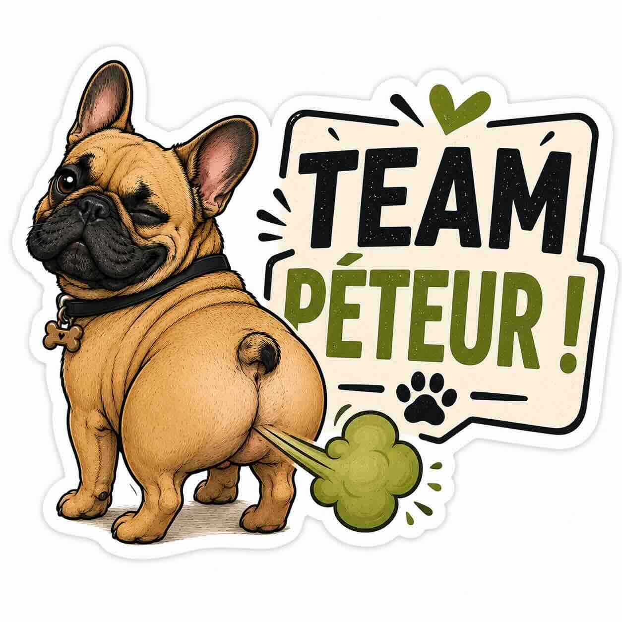 Collection de 8 magnets Bouledogue Français