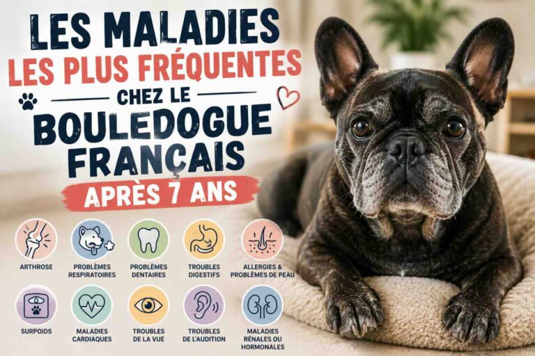 Les maladies les plus fréquentes chez le bouledogue français après 7 ans
