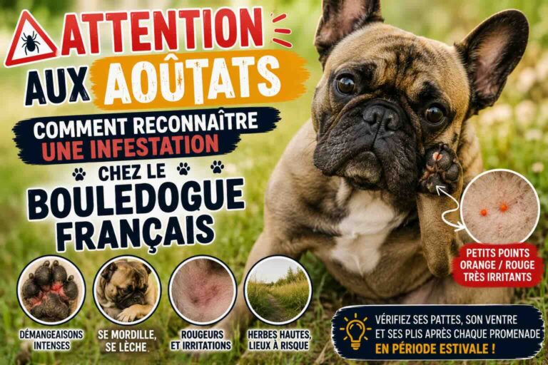 Attention aux aoûtats : comment reconnaître une infestation chez le bouledogue français ?