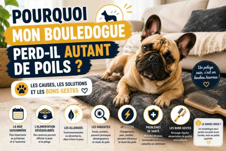 Pourquoi mon bouledogue perd-il autant de poils ?