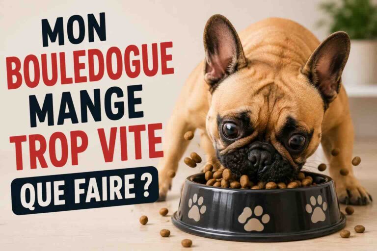 Mon bouledogue mange trop vite : que faire ?