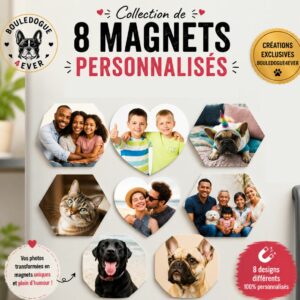 Collection de 8 magnets personnalisés