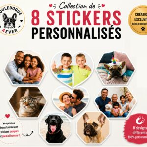 Collection de 8 stickers personnalisés