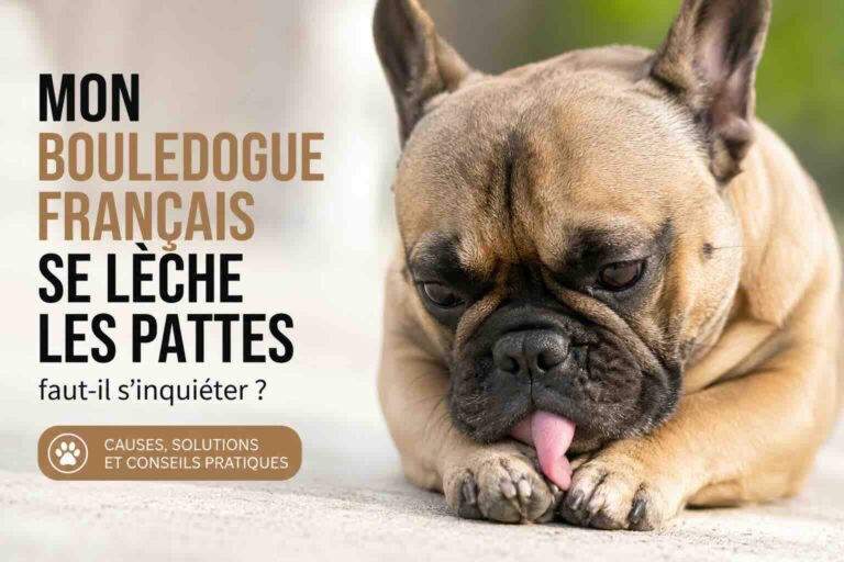 Mon bouledogue français se lèche les pattes : faut-il s&rsquo;inquiéter ?