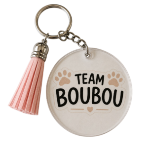 Porte-clé Bouledogue Français « Team Boubou »
