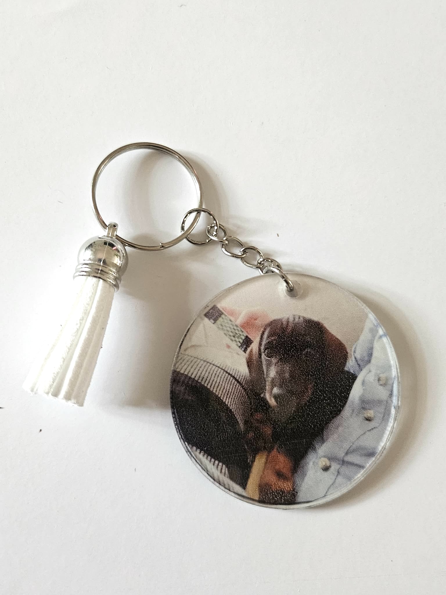 Porte-clé Bouledogue Français Personnalisé avec votre photo