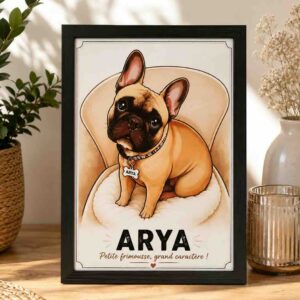 Portrait personnalisé de votre bouledogue français