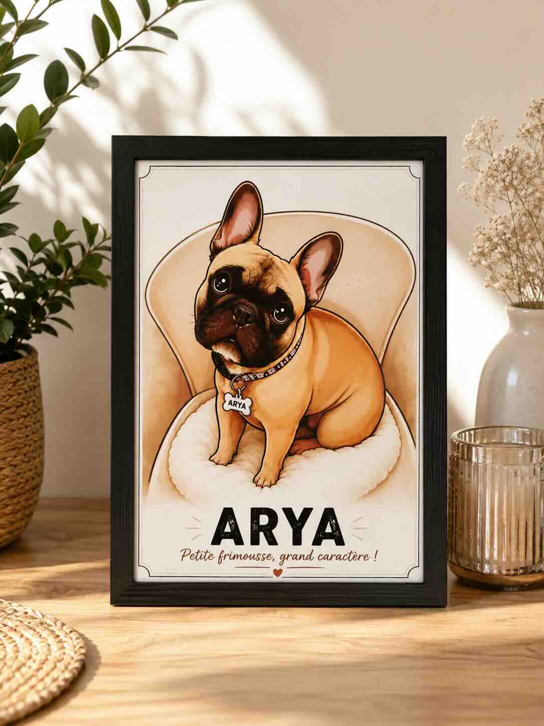 Portrait personnalisé de votre bouledogue français