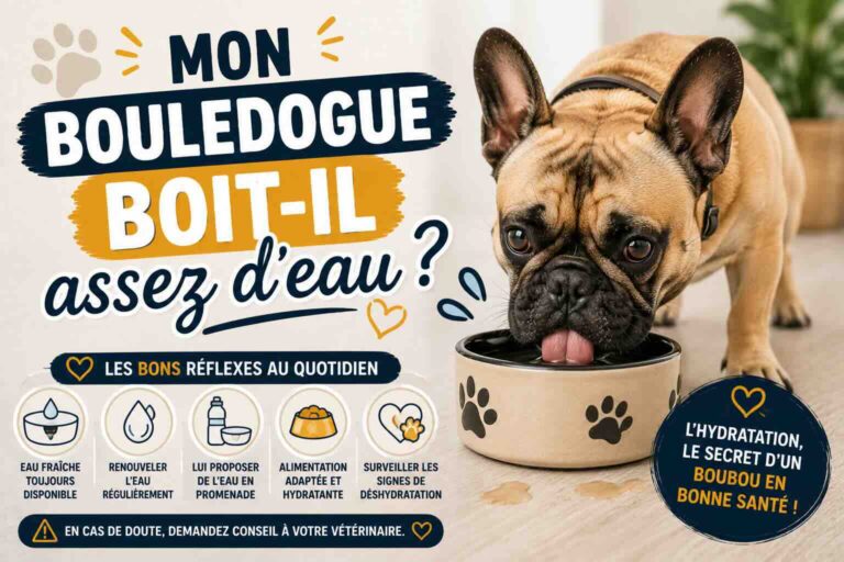 Mon bouledogue boit-il assez d&rsquo;eau ?