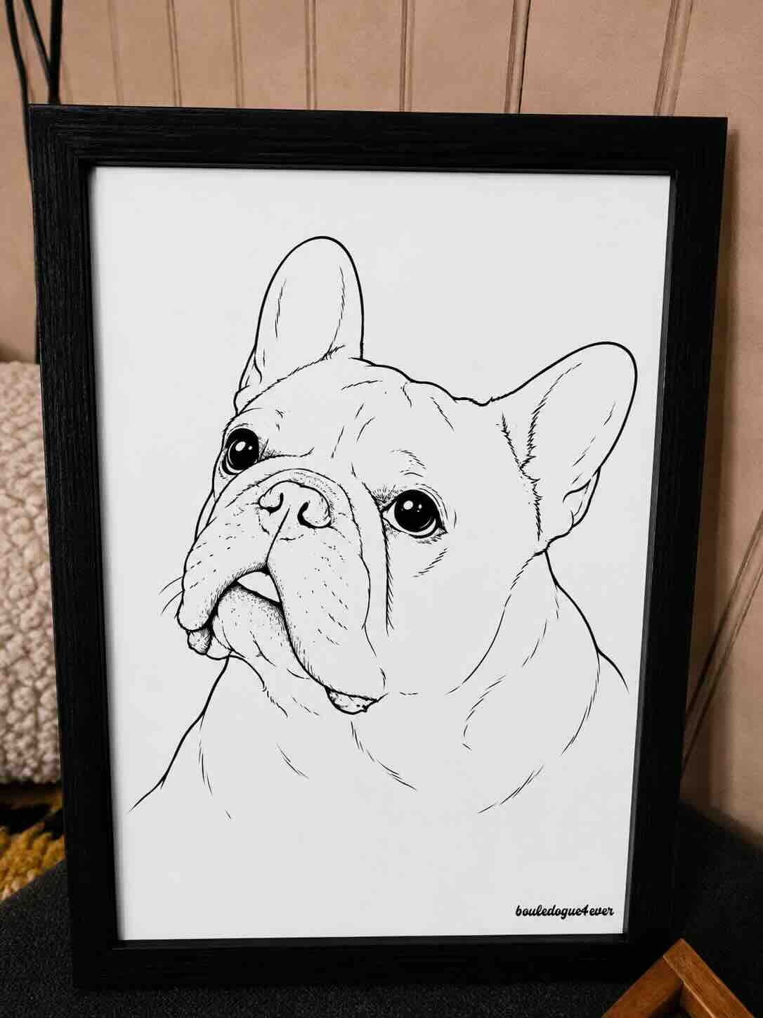 Transformez votre bouledogue en une affiche unique