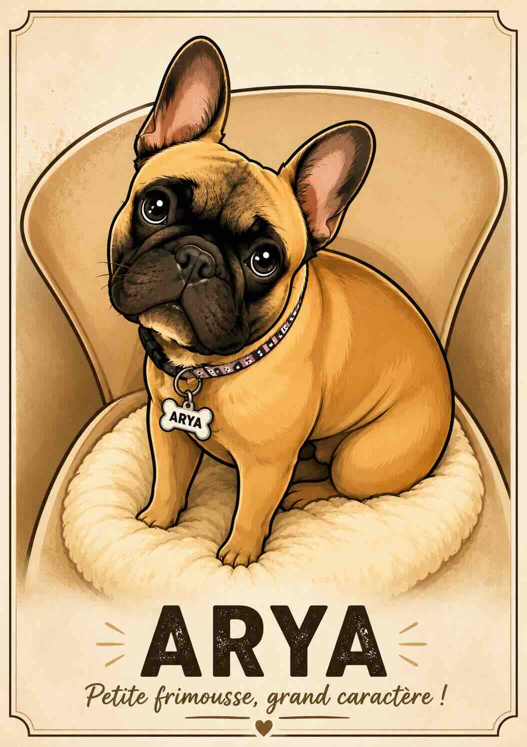 Portrait personnalisé de votre bouledogue français – Image 4