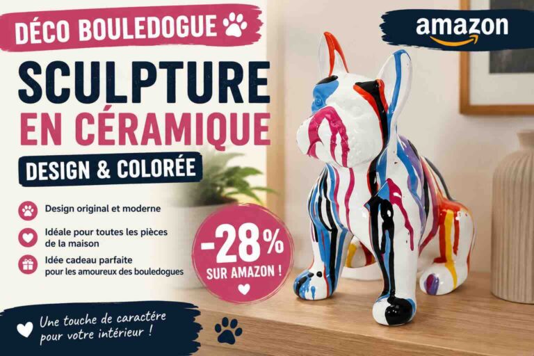 Déco Bouledogue : cette sculpture design est à -28 % sur Amazon !